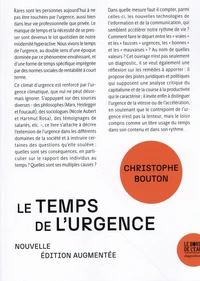Le temps de l'urgence