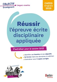 Réussir l'épreuve écrite disciplinaire appliquée CAPES anglais