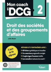 Mon Coach en DCG 2 : Droits des sociétés et des groupements d'affaires