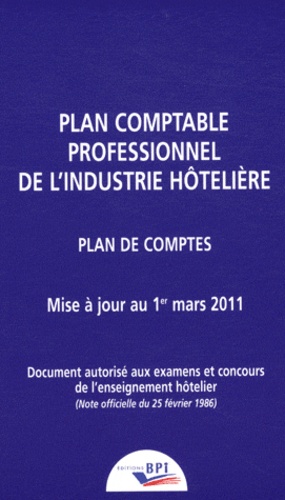  BPI - Plan comptable hôtelier 2011.