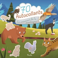 70 autocollants Les animaux de la montagne