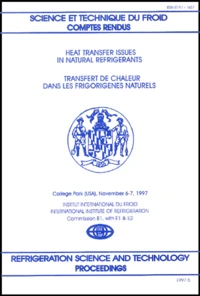 Transfert de chaleur dans les frigorigènes naturels : Heat transfer issues in natural refrigerants