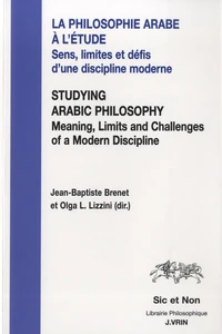 La philosophie arabe à l'étude