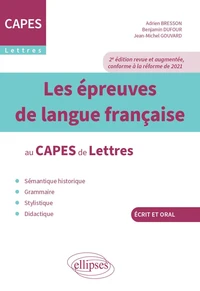 Les épreuves de langue francaise au CAPES de Lettres