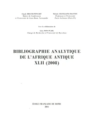 Bibliographie analytique de l'Afrique antique XLII (2008)