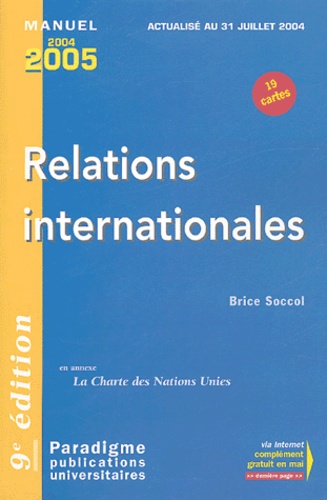 Brice Soccol - Relations internationales.