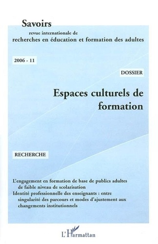 Brigitte Albero - Espaces culturels de formation, Savoirs n°11.
