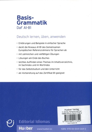 Basis-Grammatik DaF A1-B1. Deutsch lernen, üben, anwenden