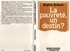 Brigitte Brebant - La Pauvreté, un destin ?.