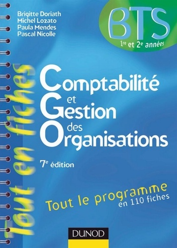 Brigitte Doriath et Michel Lozato - Comptabilité et gestion des organisations - Tout le programme en 110 fiches.
