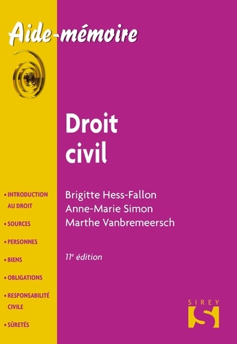 Brigitte Hess-Fallon et Anne-Marie Simon - Droit civil.