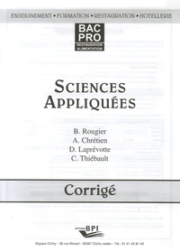 Sciences appliquées Bac pro restauration-alimentation