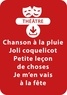 Brigitte Saussard et Blanche Sousi-Roubi - THEATRALE  : Chanson à la pluie ; Joli coquelicot ; Petite leçon de choses ; Je m'en vais à la fête (dès 3 ans) - Un lot de 4 sketches de théâtre à télécharger.