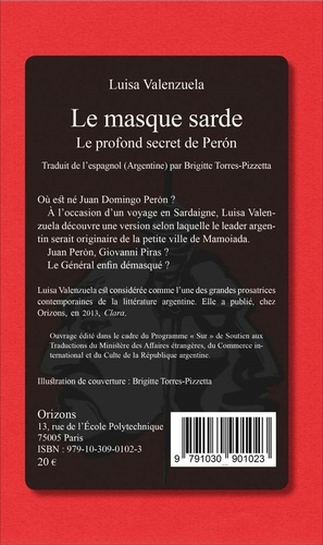 Le masque sarde. Le profond secret de Perón - Traduit de l'espagnol par Brigitte Torres-Pizzetta