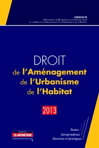Droit de l'aménagement, de l'urbanisme, de l'habitat