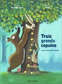 Trois grands copains sur le tout petit chemin