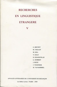 Recherches en linguistique étrangère