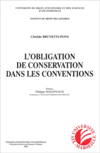 L'obligation de conservation dans les conventions