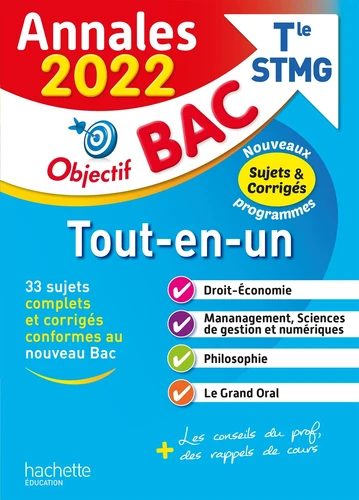 Couverture de Tout-en-un Tle STMG : Droit-économie, Management, Sciences de gestion et numérique, Philosophie