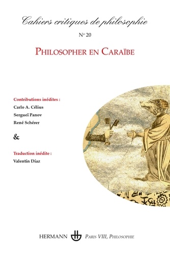 Bruno Cany - Cahiers critiques de philosophie N° 20, août 2018 : Philosopher en Caraïbe.