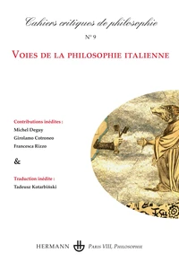 Cahiers critiques de philosophie N° 9