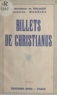 Bruno de Solages et Clément Mauriès - Billets de Christianus.