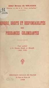 Devoirs, droits et responsabilités des puissances colonisantes