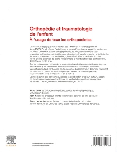 Orthopédie et traumatologie de l'enfant. A l'usage de tous les orthopédistes