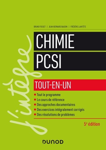 Bruno Fosset et Jean-Bernard Baudin - Chimie PCSI.