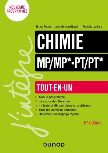 Chimie tout-en-un MP-MP* PT-PT* 6e édition