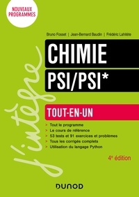 Téléchargement gratuit de livres informatiques pdf Chimie Tout-en-un PSI/PSI* - 4e éd. 9782100847389