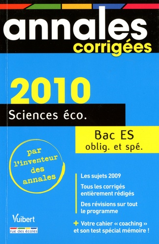 Sciences éco Bac ES 2010