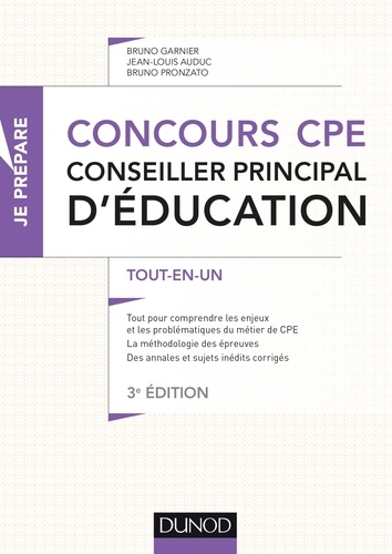 Concours CPE - Conseiller principal d'éducation. Tout-en-un 3e édition