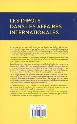 Les impôts dans les affaires internationales. 30 études pratiques 12e édition