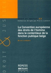 Sennaestube.ch La Convention européenne des droits de l'homme dans le contentieux de la fonction publique belge Image