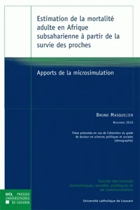 Estimation de la mortalité adulte en Afrique subsaharienne à partir de la survie des proches