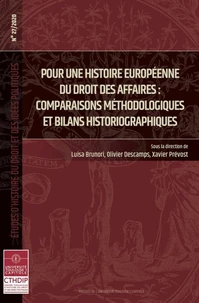 Pour une histoire européeenne du droit des affaires