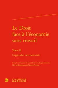 Le droit face à l'économie sans travail