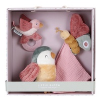 BTL-DIFFUSION - COFFRET CADEAU (PELUCHE, DOUDOU, HOCHET) - FLOWERS & BUTTERFLIES