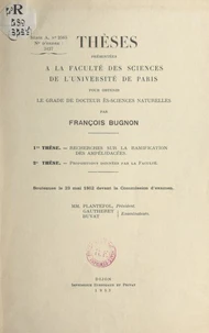 Recherches sur la ramification des ampélidacées