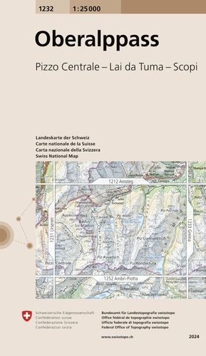  Bundesamt für landestopographi - Oberalppass - 1/25 000.