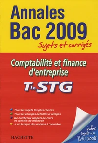 Comptabilité et finance d'entreprise Tle STG