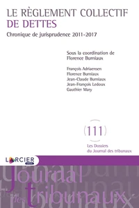 Le règlement collectif de dettes