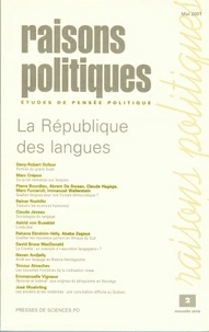 Raisons Politiques N° 2 Mai 2001 : La Republique Des Langues