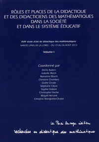 Rôles et places de la didactique et des didacticiens des mathématiques dans la société et dans le système éducatif