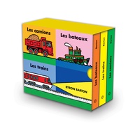 Byron Barton - Coffret en 3 volumes - Les camions ; Les bateaux ; Les trains.