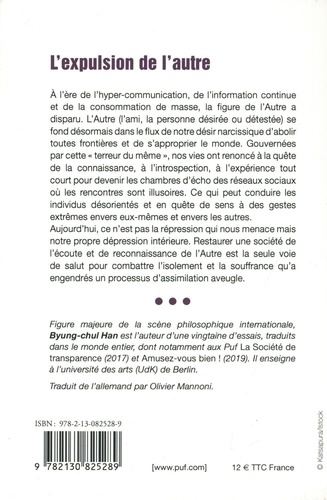 L'expulsion de l'autre. Société, perception et communication contemporaines