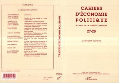  CAHIERS D'ECO. POL. - Le Liberalisme A L'Epreuve.