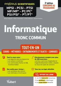 Informatique tronc commun MPSI-PCSI-PTSI-MP/MP*-PC/PC*-PSI/PSI*-PT/PT*