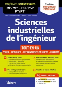 Sciences industrielles de l'ingénieur MP/MP* - PSI/PSI* - PT/PT*